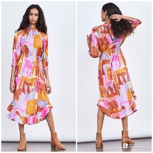 Anthropologie Maeve Jessamine Mock Neck Maxi Dress Size L